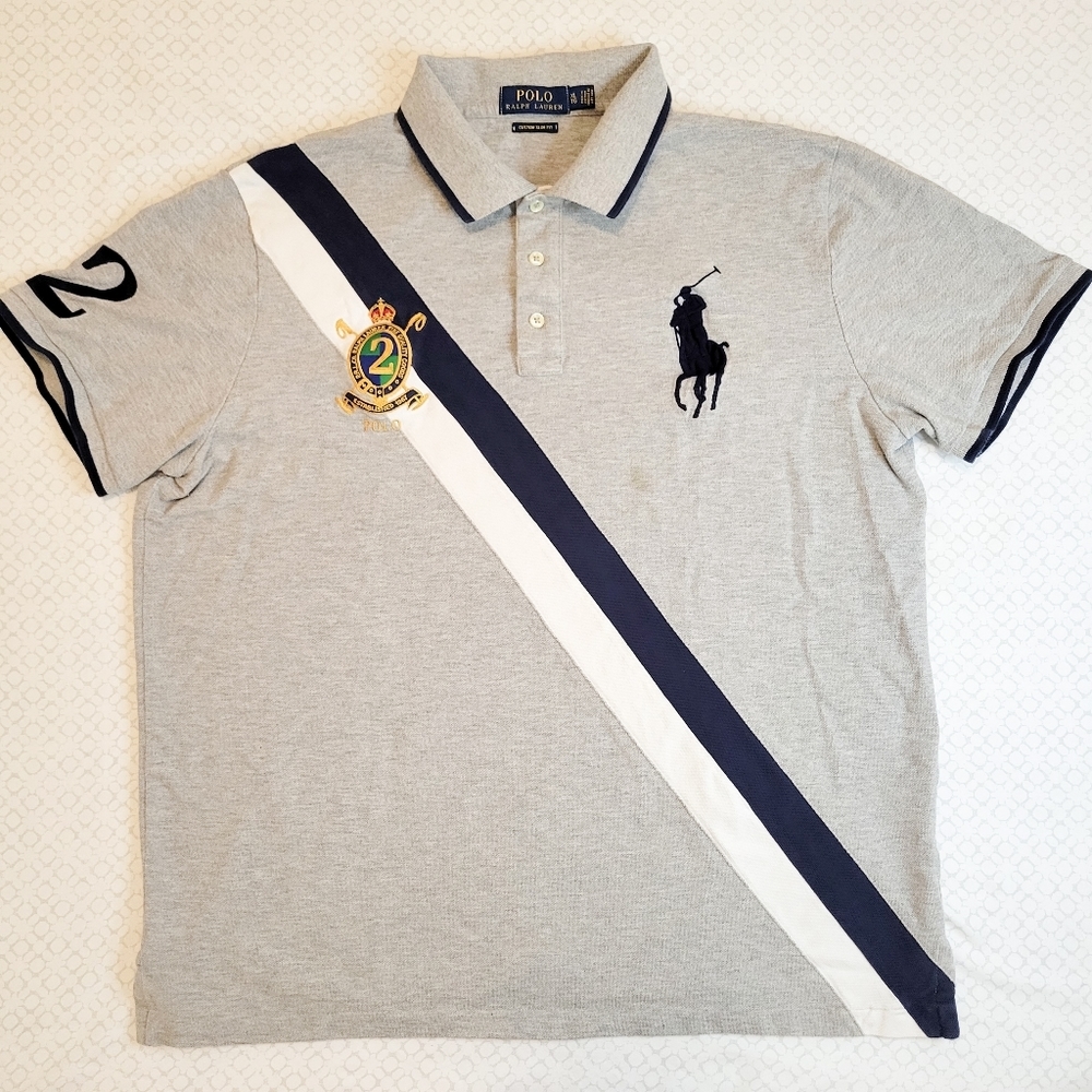 Polo Ralph Lauren Men's Big Pony Custom Slim Fit Polo Size X Large
